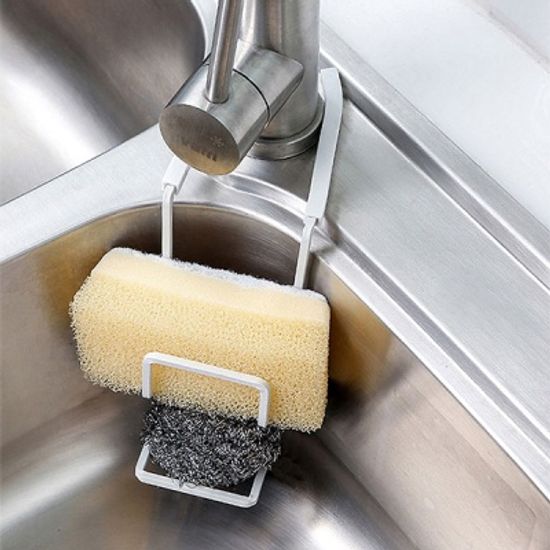 주방 철제 걸이형 수세미 보관대 2color