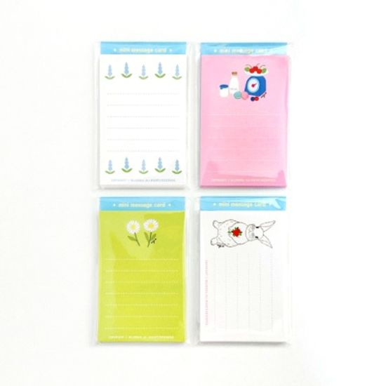 미니 메시지 카드 (4종) / 손편지 선물 메모 책갈피