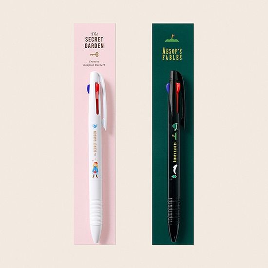 문학 동화 3색 볼펜