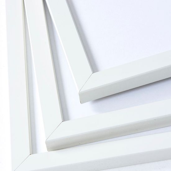 A4 A3 정사각형 포스터 원목 우드 액자 - 심플화이트