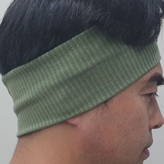 남자 헤어밴드 넓은 골지 헤어머리띠 카키 (WCFD1DE)