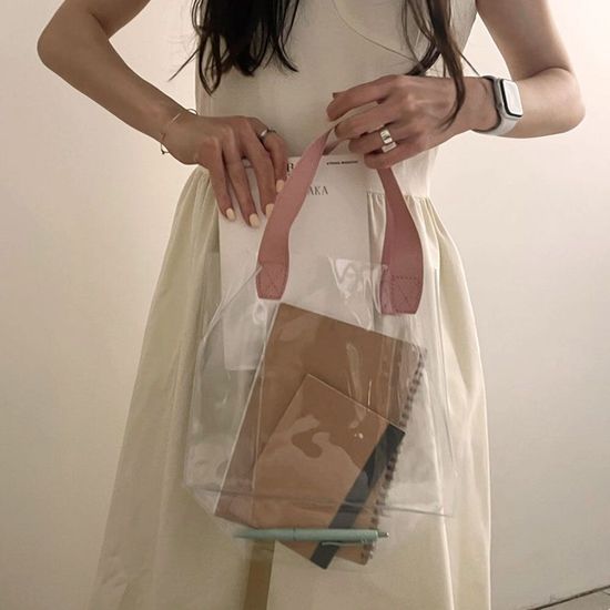 포인트 핸들 투명 가방 대(WBD668A)