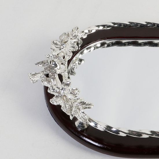 메탈 은도금 허밍버드 화장품 수납정리 트레이-스몰