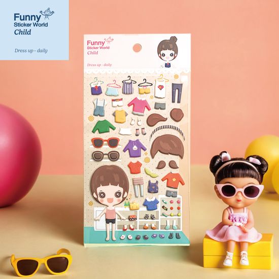 퍼니스티커 T911 옷입히기-일상 캐스팅 차일드 스티커