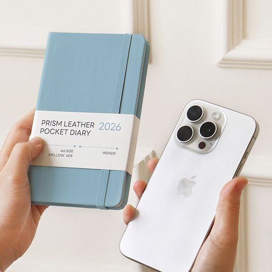 2026 프리즘 레더 A6 포켓 다이어리 
