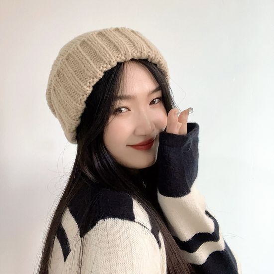 온리원 니트 비니(브라운) 니트모자