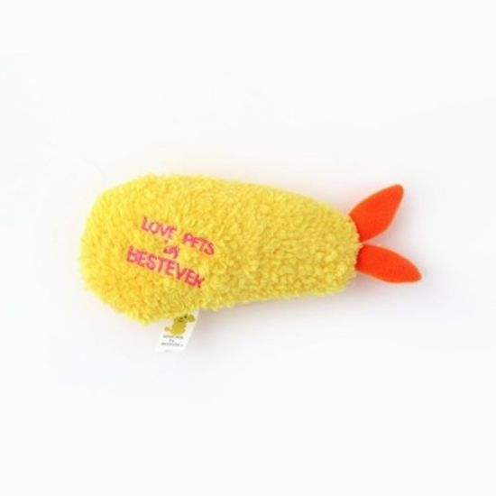[PetToy]Squeaky Tempra Shrimp (새우튀김)찍찍삑삑