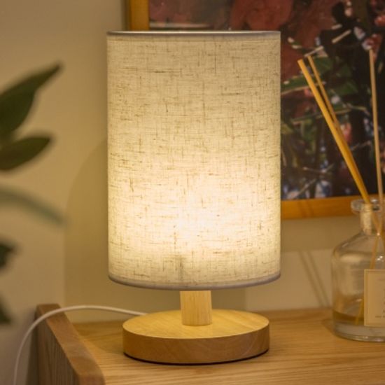 아이린 밝기 조절 린넨 스탠드 무드등,라운드