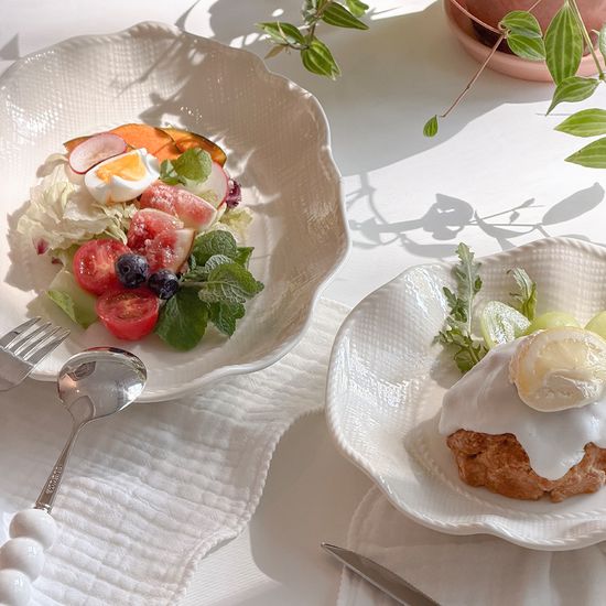 [2P세트] 플로라 웨이브 플레이트 세트(S+플래터)