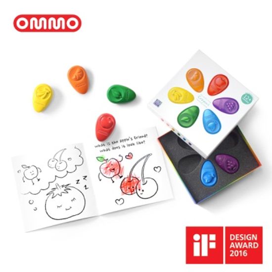[OMMO] 옴모베이비크레용 6 Colors