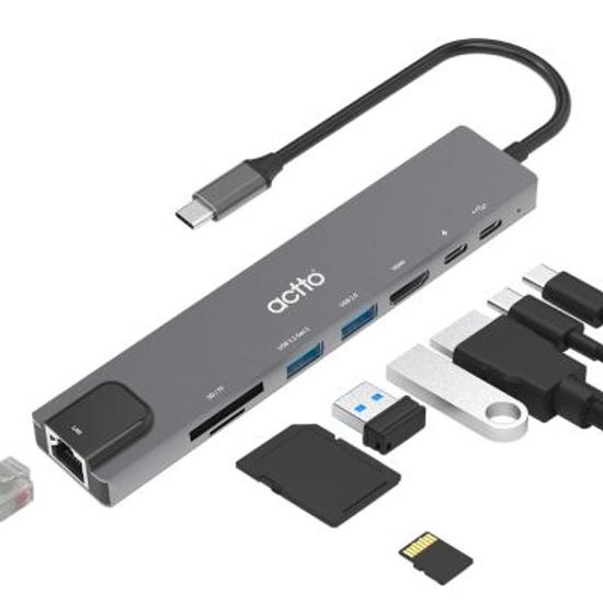 엑토 8in1 C타입 HDMI PD충전 랜포트 멀티허브 CRH-24