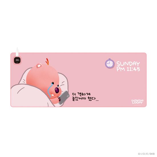 잔망루피 따뜻한 온열 장패드 데스크매트