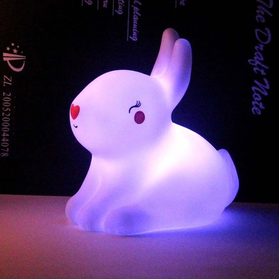 led 토끼 인형 무드등 수면등 탁상조명(WFHQ7KT)