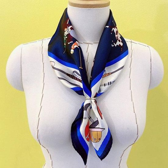 [애슬릿]홀스 배색 미니 쁘띠 짧은 목 스카프