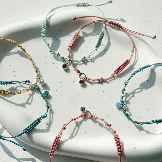 탄생석 실팔찌 비즈 매듭 팔찌 만들기 DIY 키트 재료