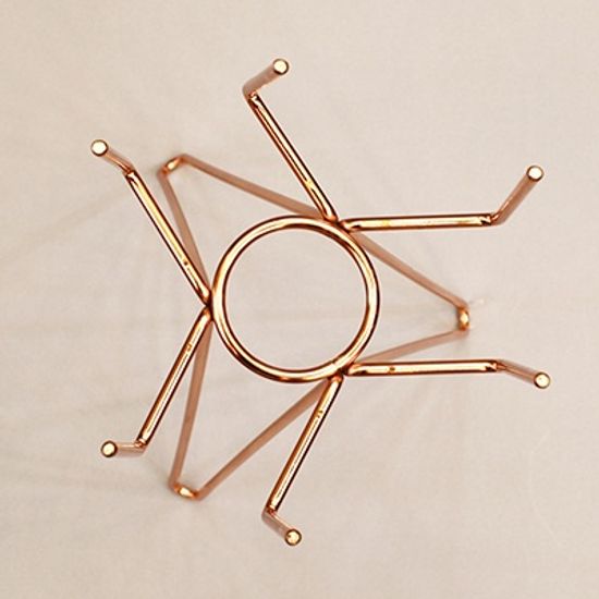 육각화분스탠드+Copper화분(고무나무) 세트