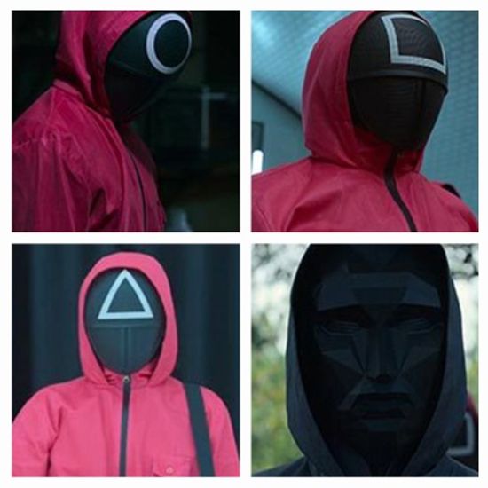 오징어 가면 할로윈데이 코스프레 코스튬 마스크 소품