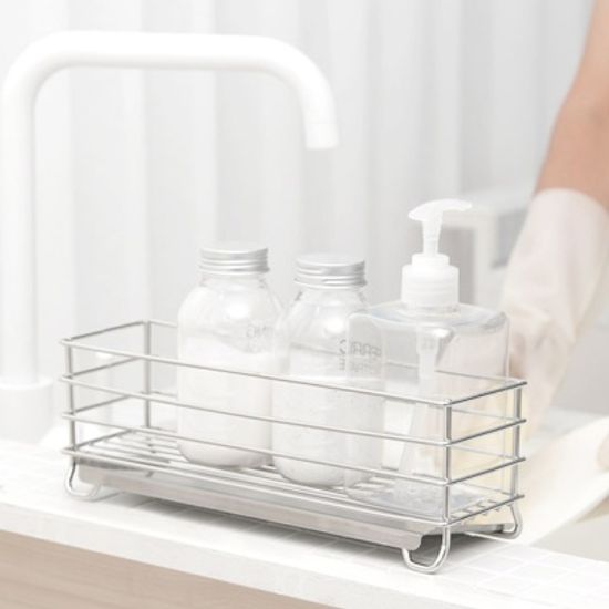 스팟 스텐304 수세미거치선반+세제디스펜서(와이드형)