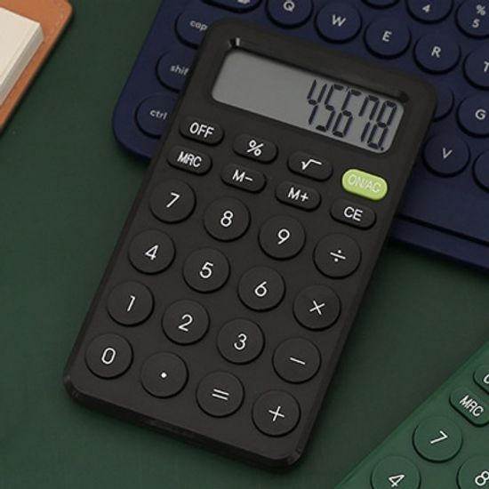 8자리 심플 전자계산기(블랙) 데스크 사무용계산기