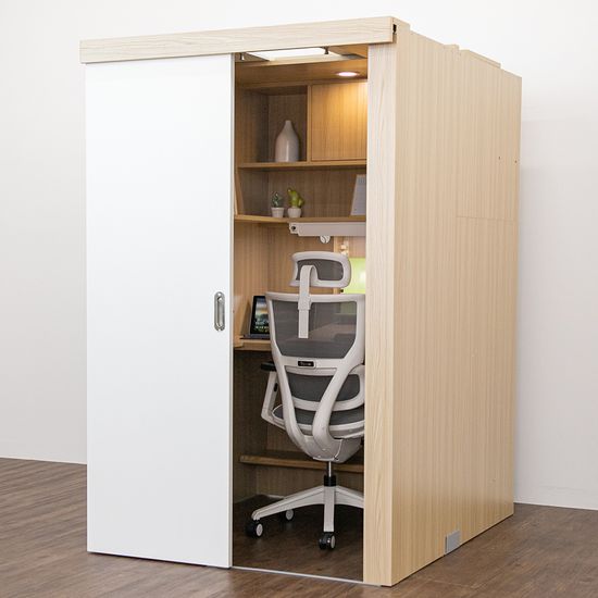 1인실 스터디룸 슬라이딩도어 오른쪽문 +LED스탠드