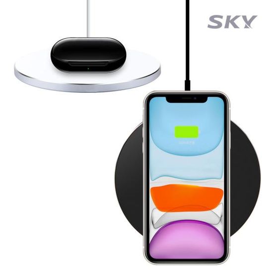 스카이 필 W2 아이언 메탈 무선충전기 패드 SKY-W2