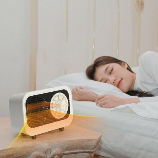 레트로 카세트모형 미니 실내용 온풍기 손난로 화이트