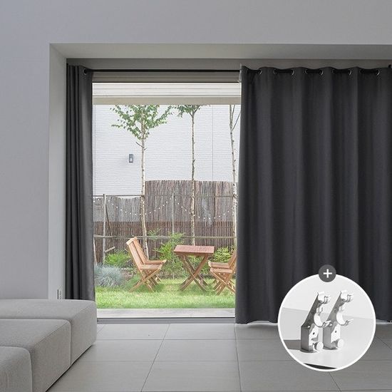 못없이 설치하는 암막커튼 올인원 세트ver.4-롱/3개입