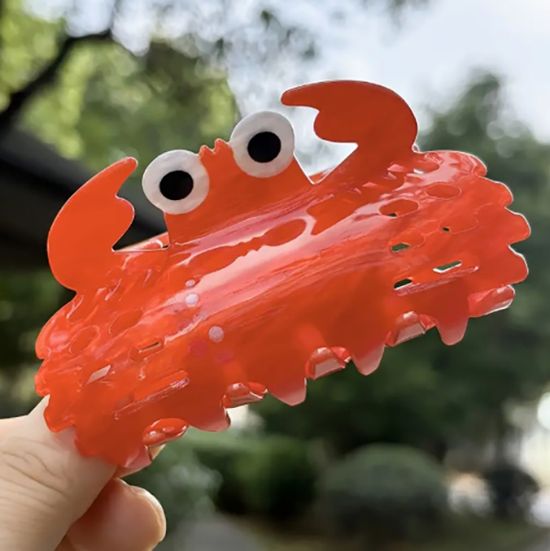 꽃게 머리 집게핀 머리핀 헤어핀 헤어 집게핀 삔 핀