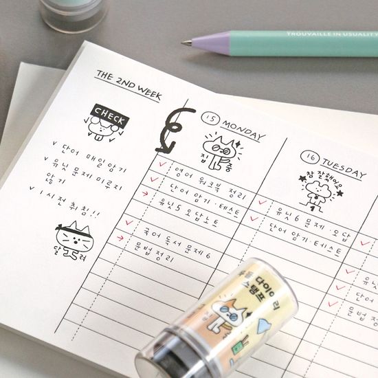 아이코닉 두들 다이어리 스탬프