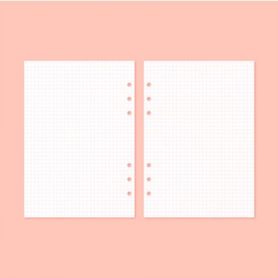 A5 데코포켓 베이직 속지 - 핑크 그리드