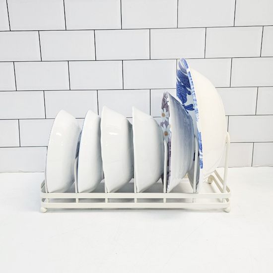 퀴진 디자인 철제 접시 꽂이 아이보리