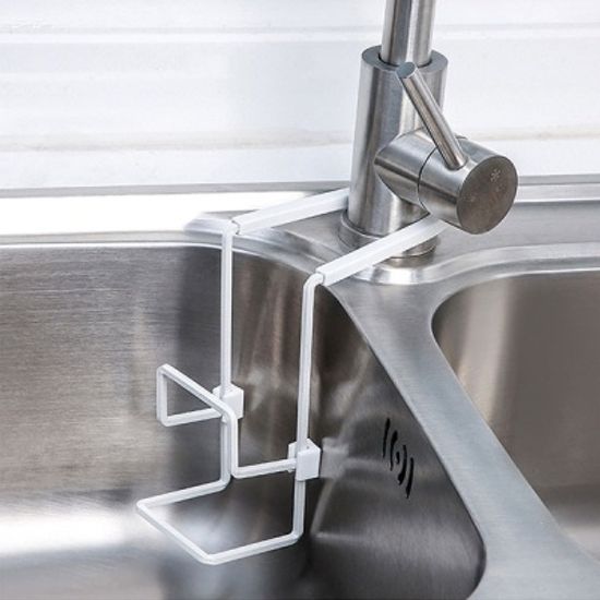 주방 철제 걸이형 수세미 보관대 2color