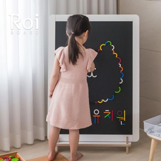 로이 더블보드 베이직+리틀라핀 슬림전면책장 화이트
