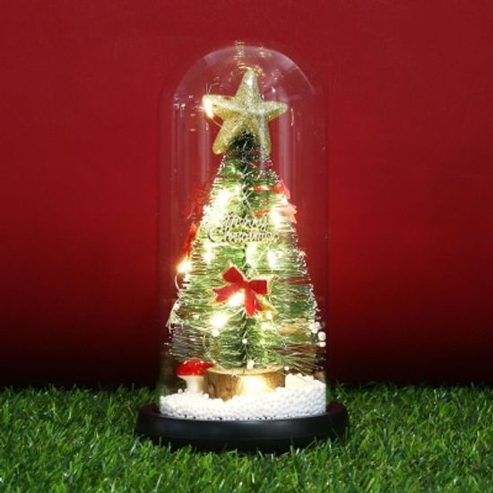 LED 유리돔 크리스마스 트리 무드등(굴뚝집 로고)