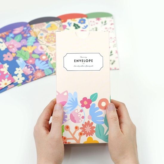 핑크풋 꽃길세로봉투세트