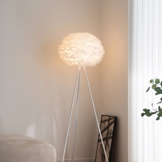 플루마 깃털조명 장스탠드 화이트/램프포함