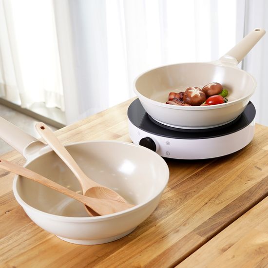 라체나 크림 인덕션 후라이팬 2종 (24cm+24cm궁중팬)