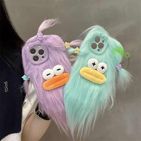 갤럭시S24 S23 S22 S21 몬스터 인형 꾸미기 털 케이스