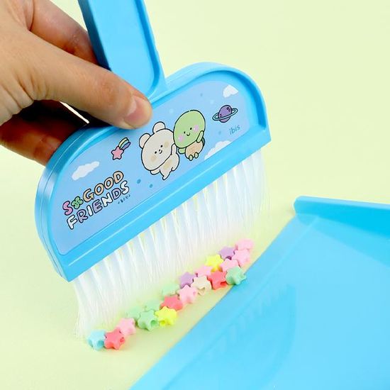 2500 청소도구세트(미니빗자루,쓰레받기)-블루