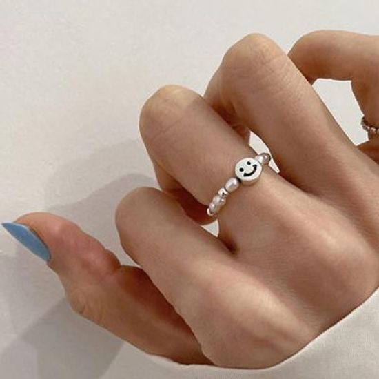 보꾸 투명 아크릴 여성 반지 호마이카링