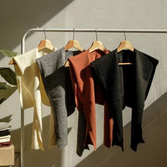 페이크 가디건 숄 머플러 4color