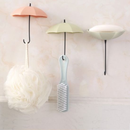인테리어효과 만점!!  우산형 벽걸이 스토리지 후크  3p 세트 소품걸이 보관함