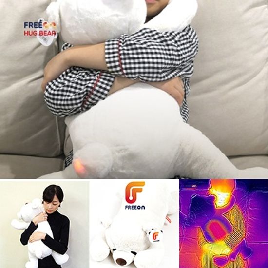 프리온 인체감지 온열인형 허그베어 PET-PA