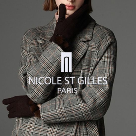 여성 밍크체인 모직장갑