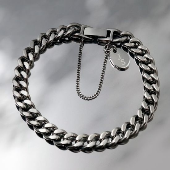 [선물포장] 써지컬 데일리 타원 각인 체인팔찌