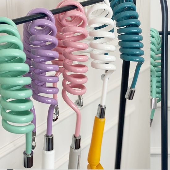 아쿠아듀오 물때, 꼬임방지 스프링 샤워기호스 - 3 M