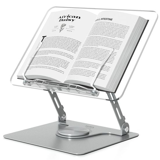 360도 회전 높이조절 투명 독서대 아크릴 북스탠드