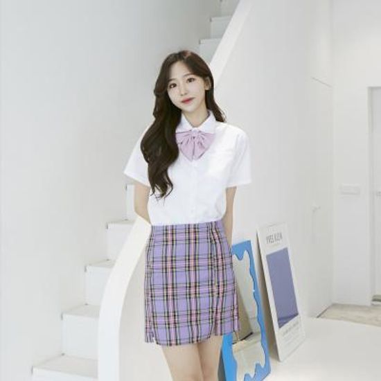 심플 포켓 반팔 블라우스 교복셔츠 교복 학생복