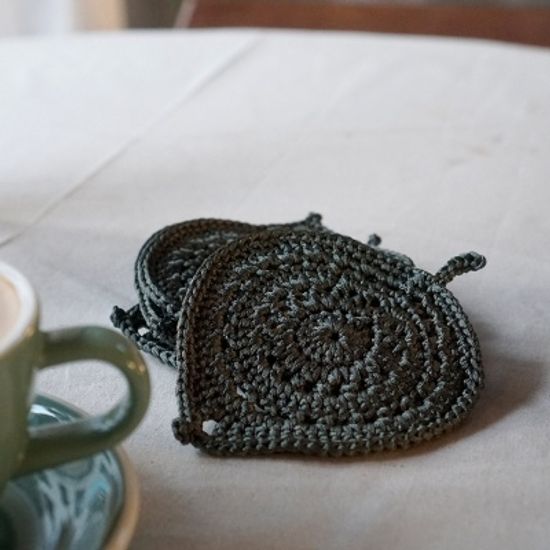 알로카시아 컵받침 - 코바늘 키트 (4개 완성) 