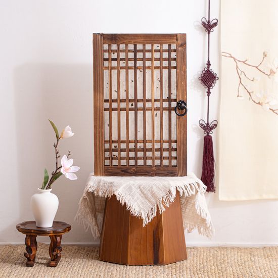 두짝 전통 창문 (39cm) -직접 붙이는 창호지, 문고리